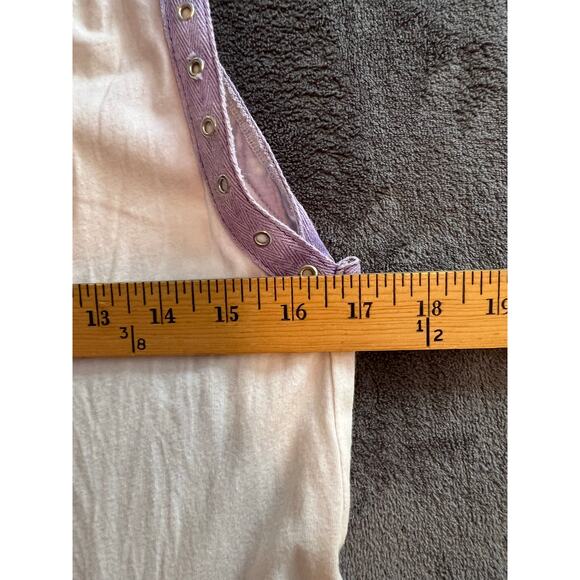 Rick Astley Graphic Sleeveless Top Studded Sides Zip Detail Cream - S - Picture 5 of 6